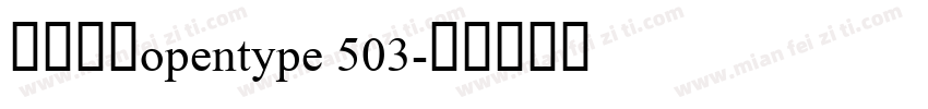 宋体常规opentype 503字体转换